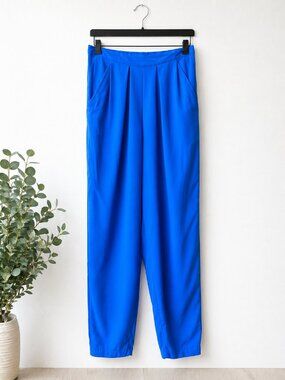 Bel Kazan Pleated Tapered Trousers High Waist Minimalist Pants XS